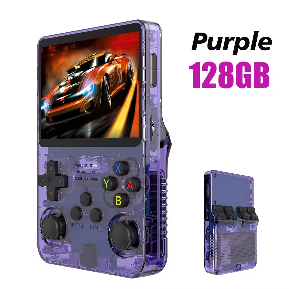 R36S Retro Handheld Game Console Linux System 3.5 Inch IPS Screen Portable Pocket Video Player 64GB Game Gift