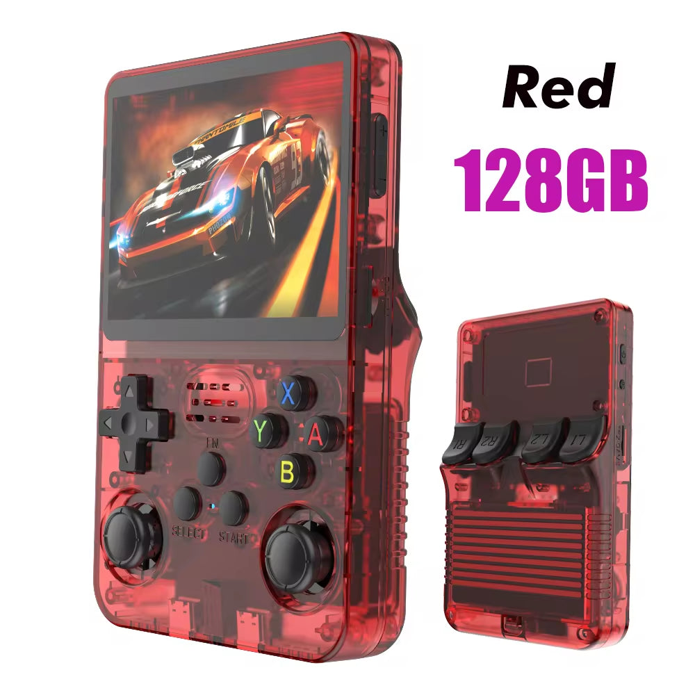 R36S Retro Handheld Game Console Linux System 3.5 Inch IPS Screen Portable Pocket Video Player 64GB Game Gift